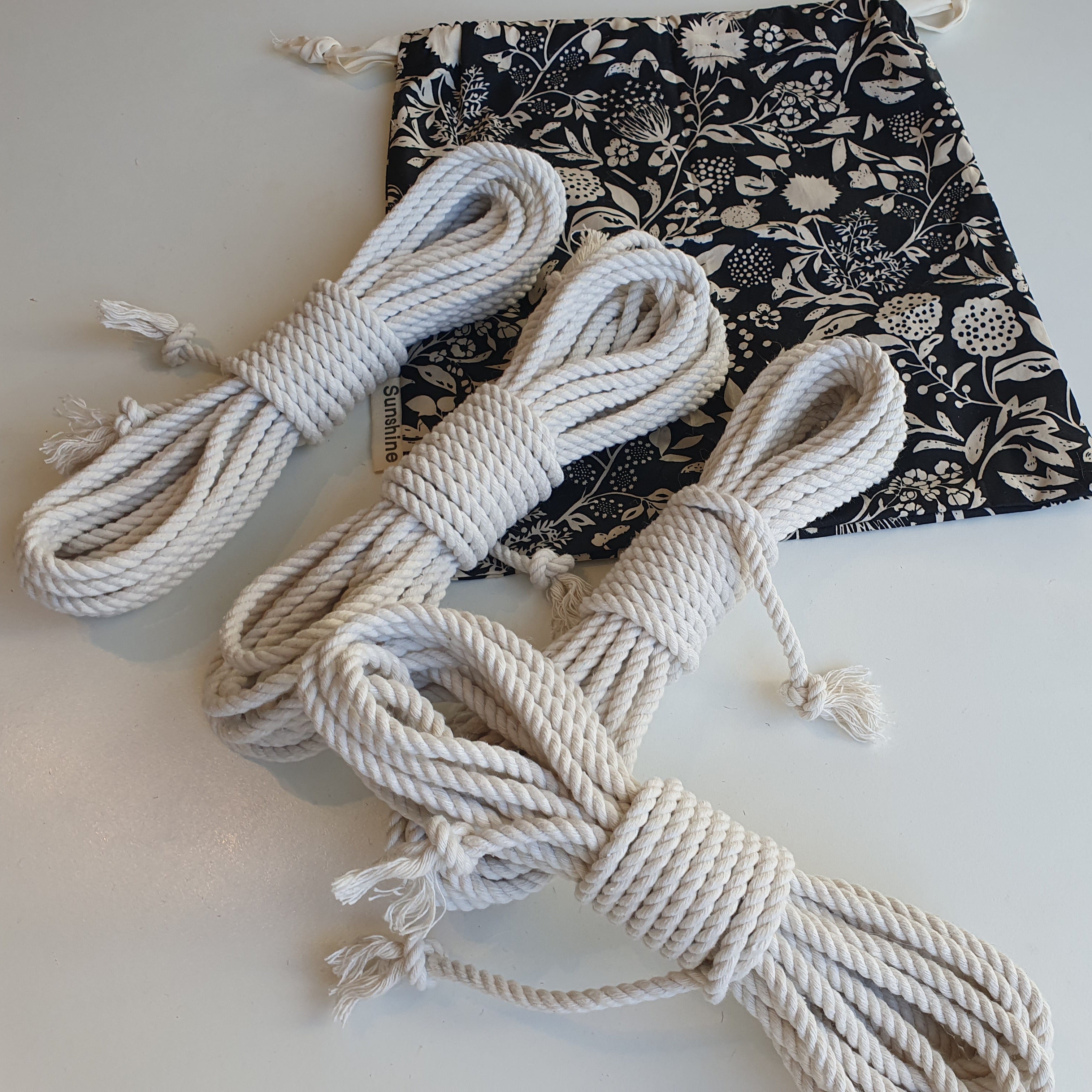 White shibari rope set 