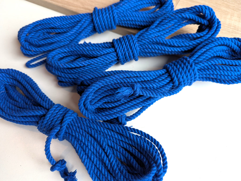 Blue Shibari Rope Cotton - Set 4×8m