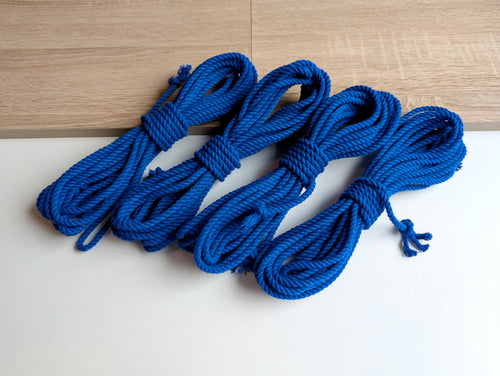 Blue Shibari Rope Cotton - Set 4×8m