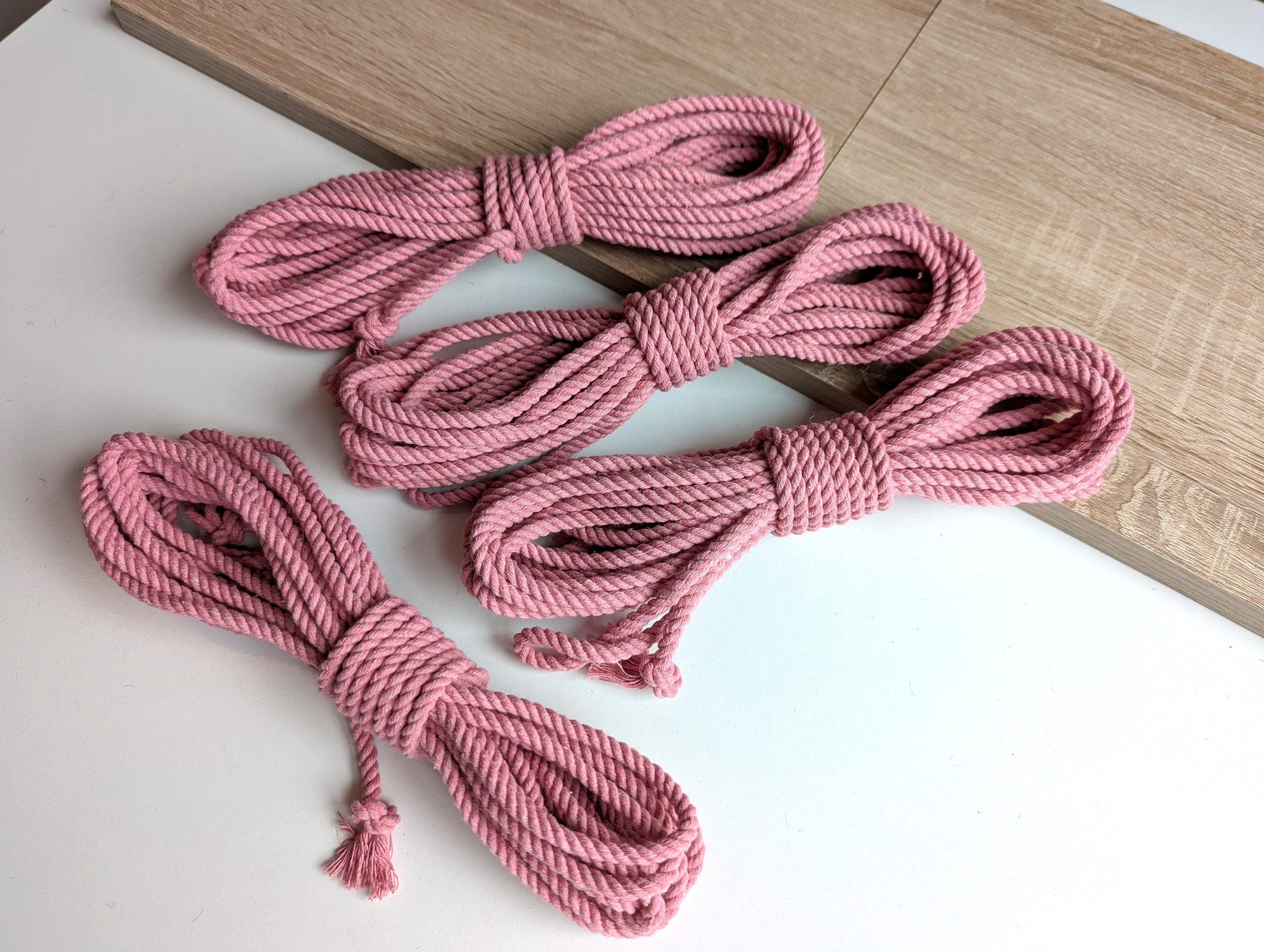 Pink Shibari Rope Handmade Cotton - Set 4×8m