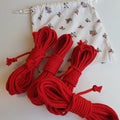 red shibari rope cotton