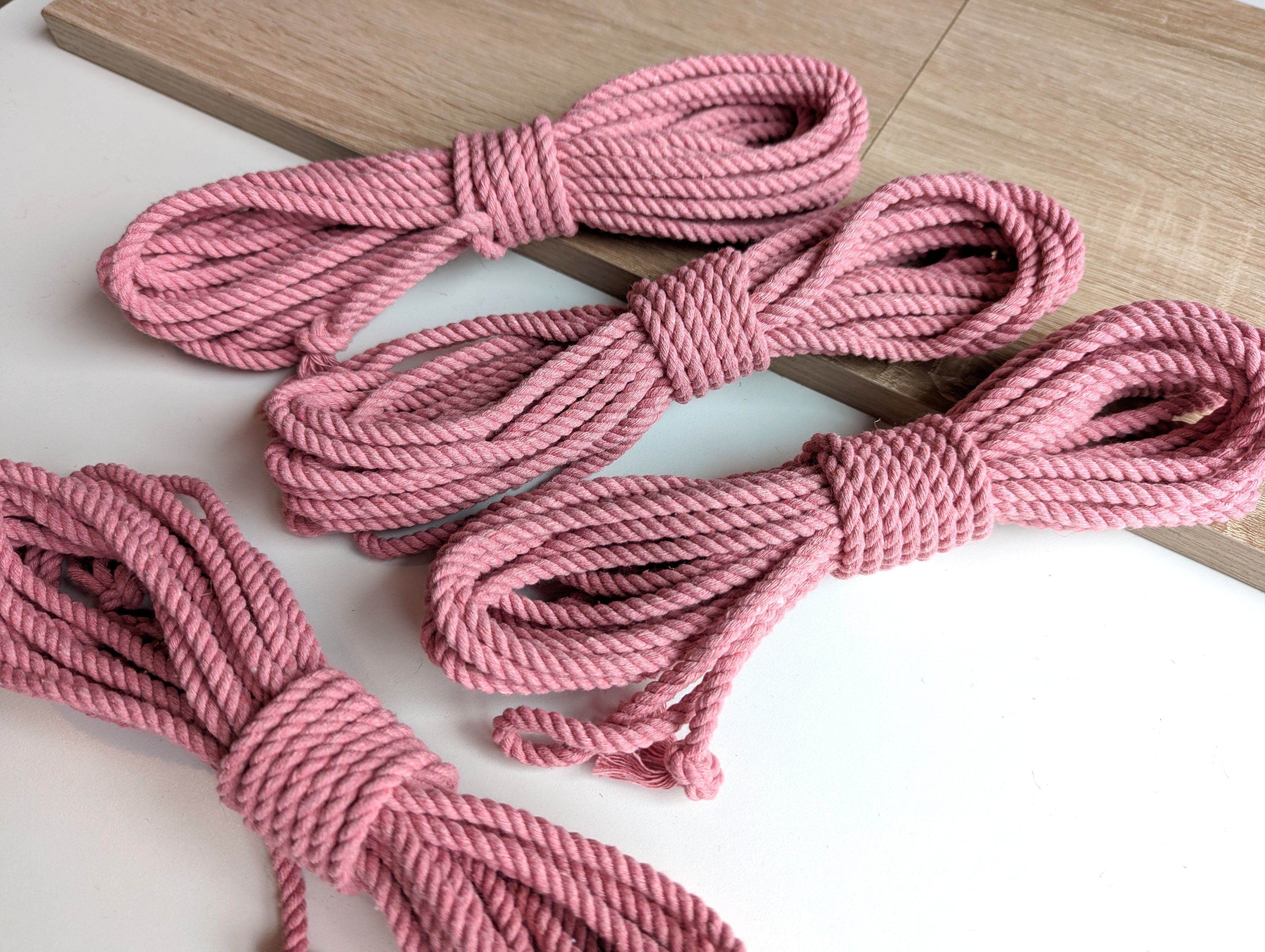 Pink Shibari Rope Handmade Cotton - Set 4×8m