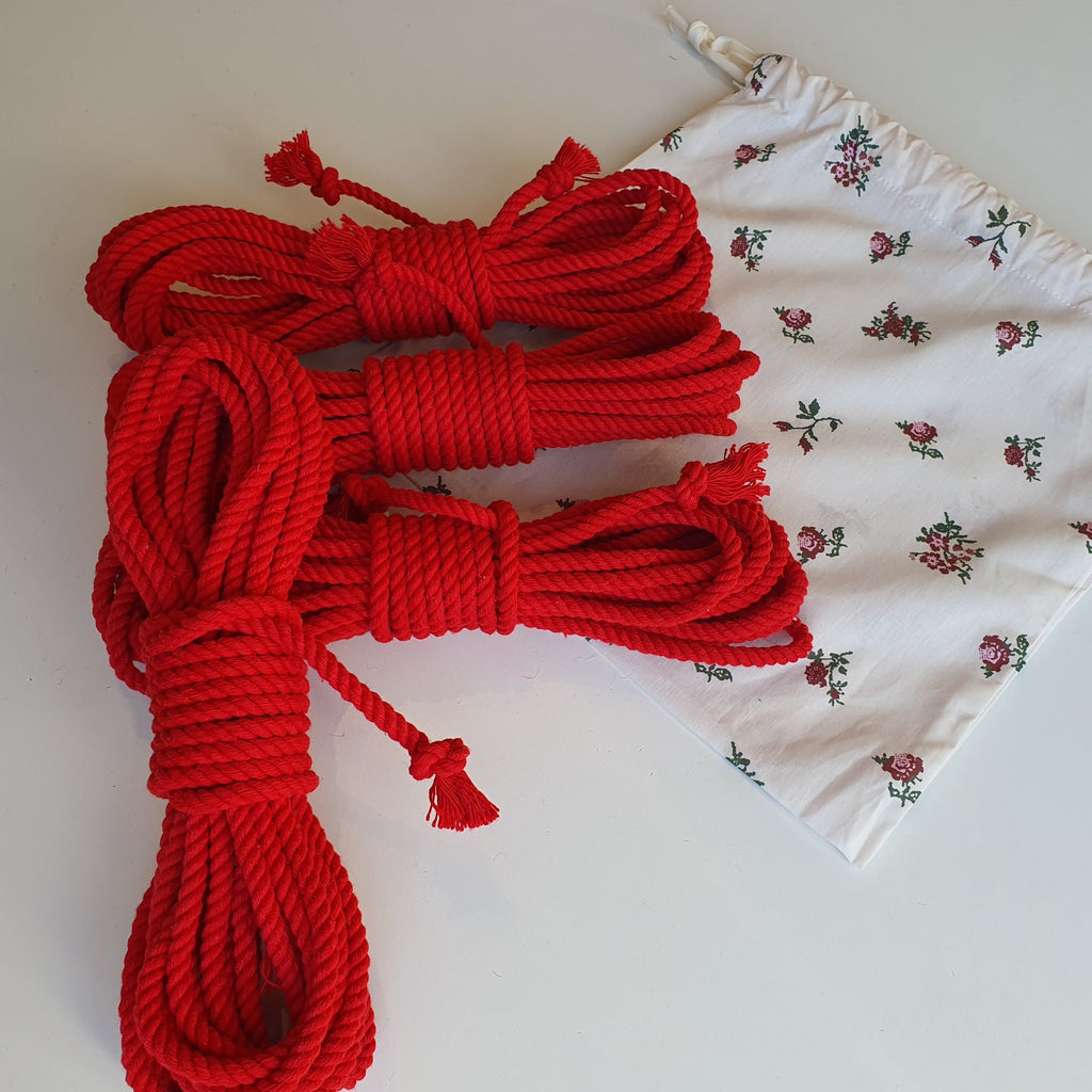 Red bondage rope