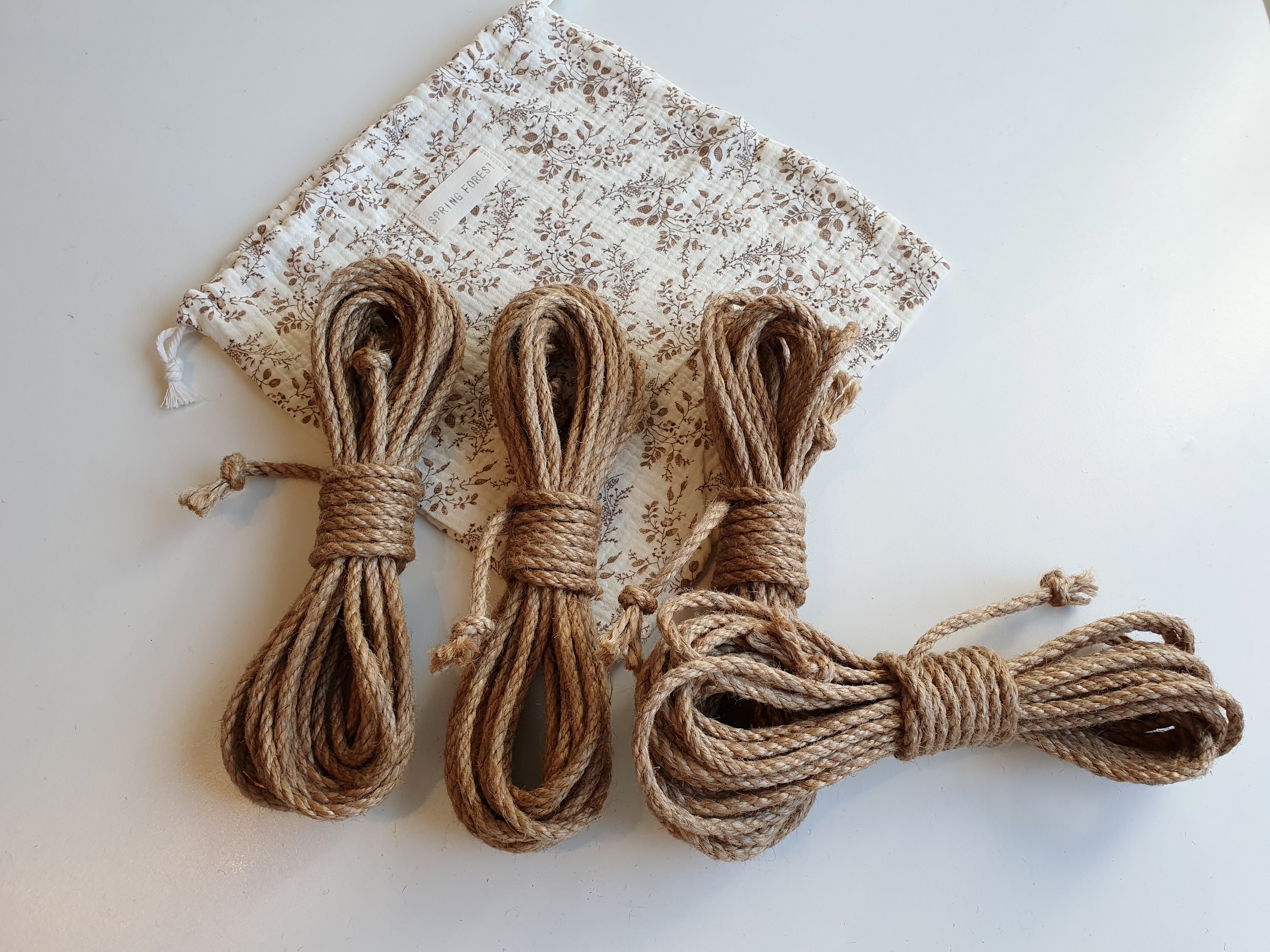 Shibari Rope Jute - Set 4×8m with Spring Pouch