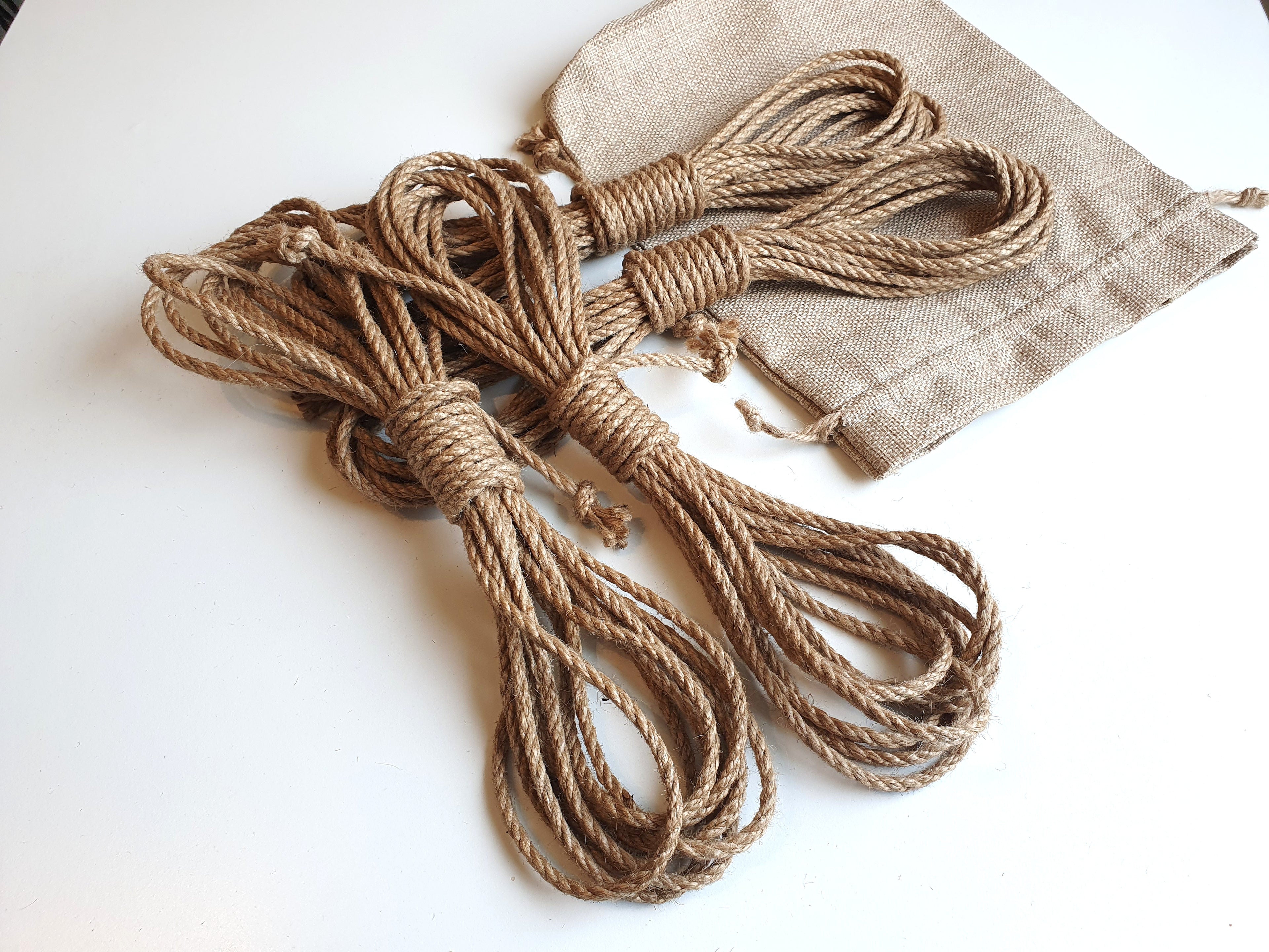 Shibari Rope Jute - Set 4×8m with Jute Pouch