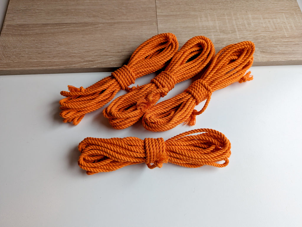 Orange Shibari Rope Cotton - Set 4×8m
