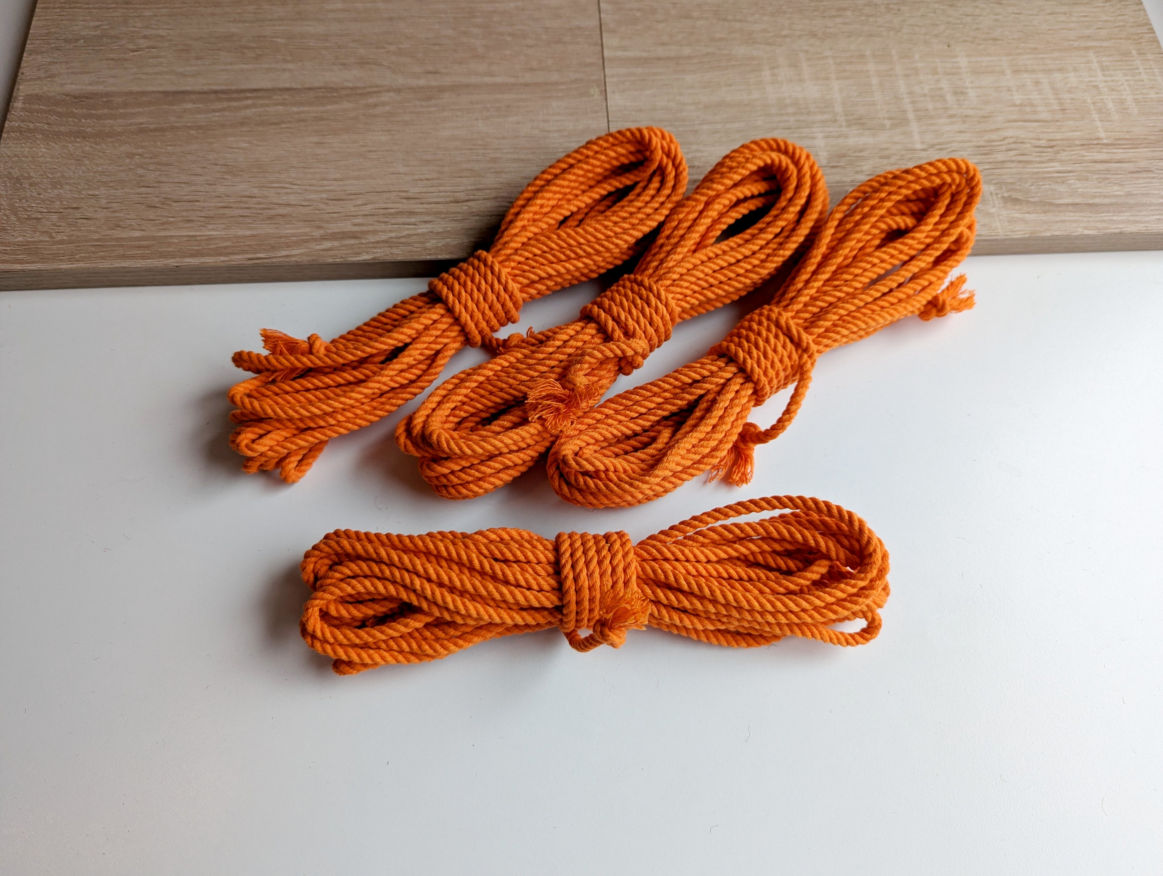 Orange Shibari Rope Cotton - Set 4×8m