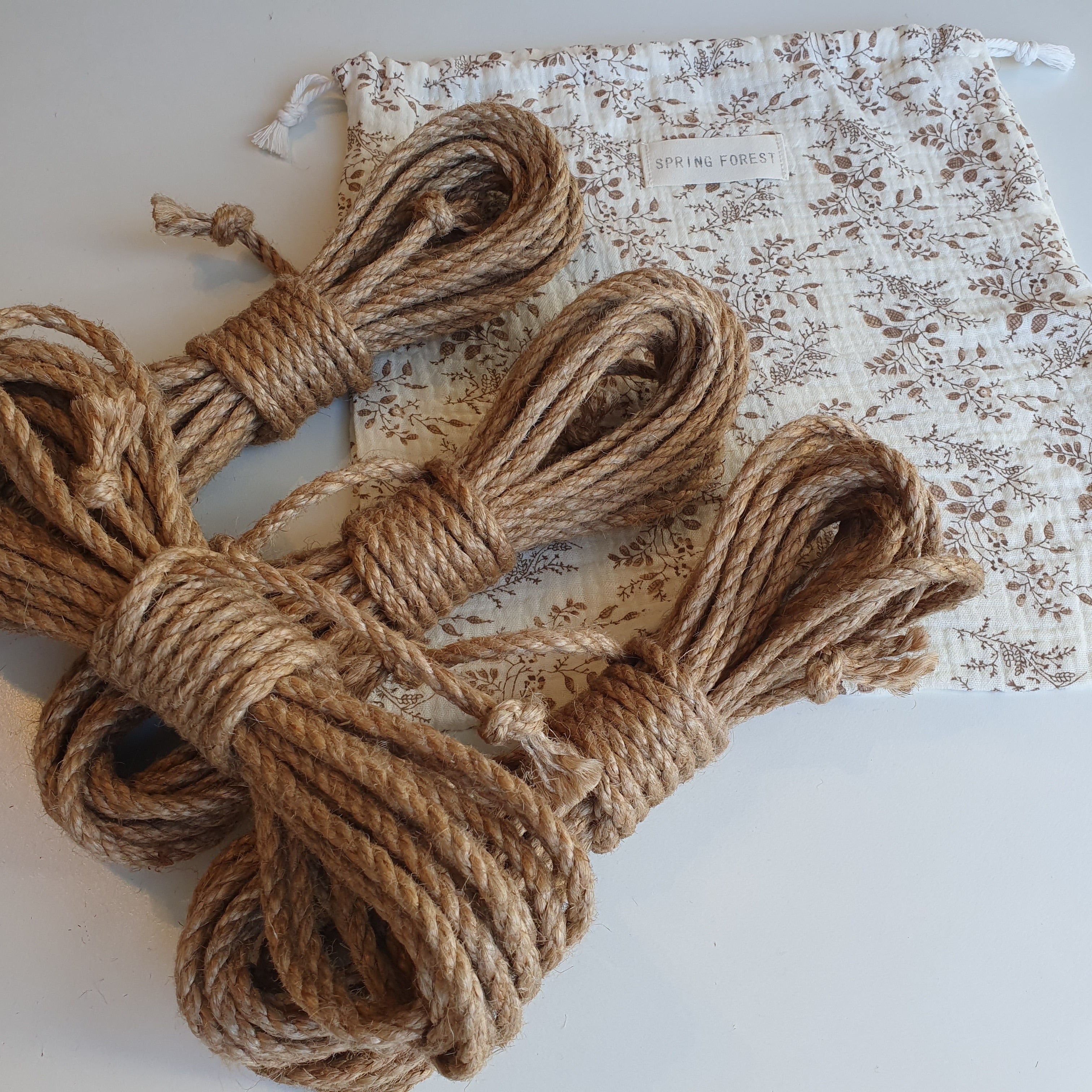 Shibari Rope Jute - Set 4×8m with Spring Pouch