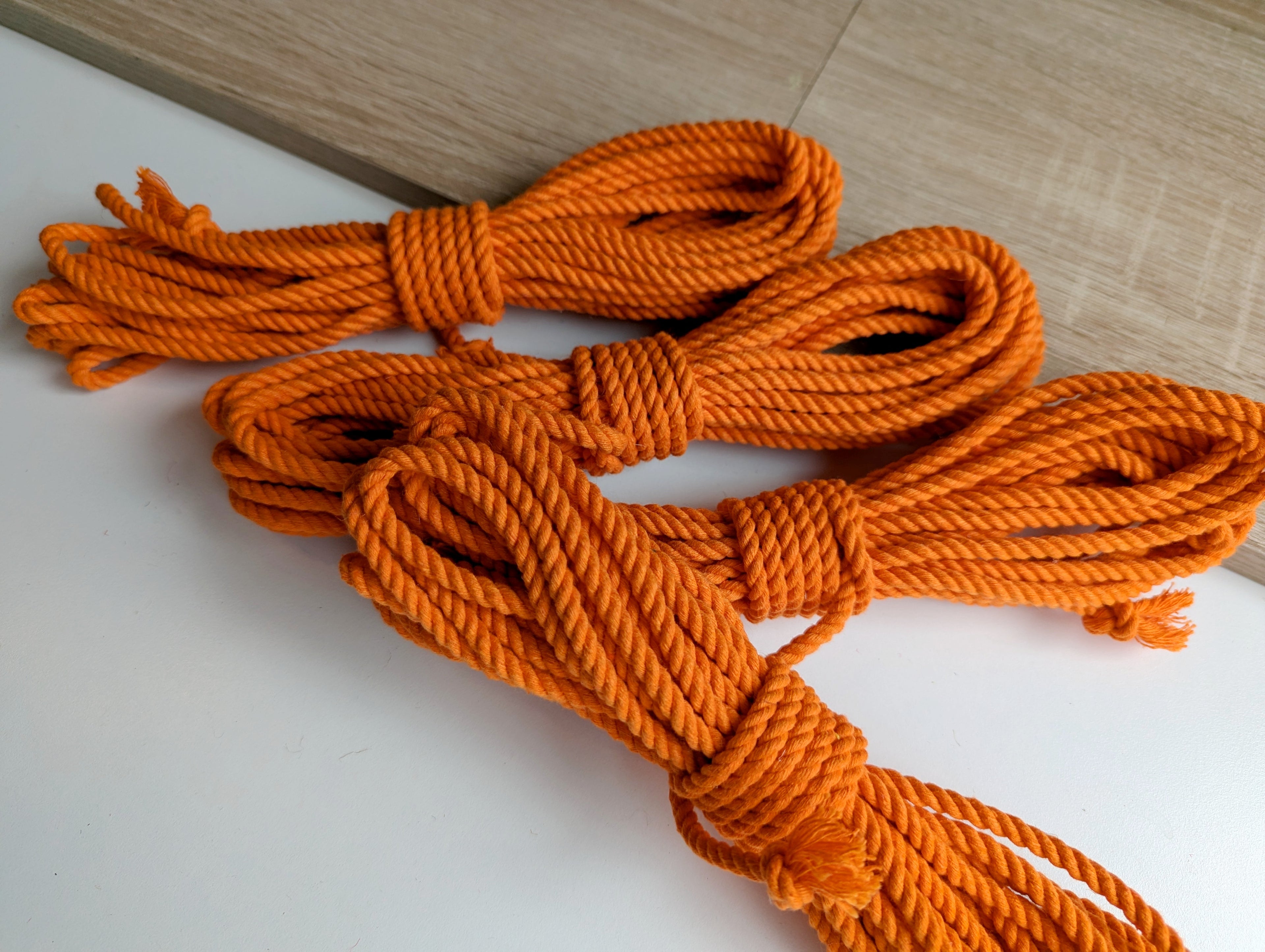 Orange Shibari Rope Cotton - Set 4×8m