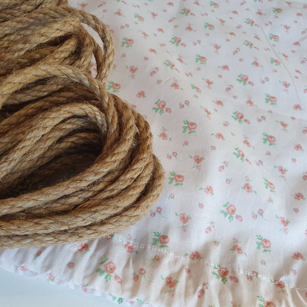 Shibari Rope Jute - Set 4×8m with Floral White Pouch