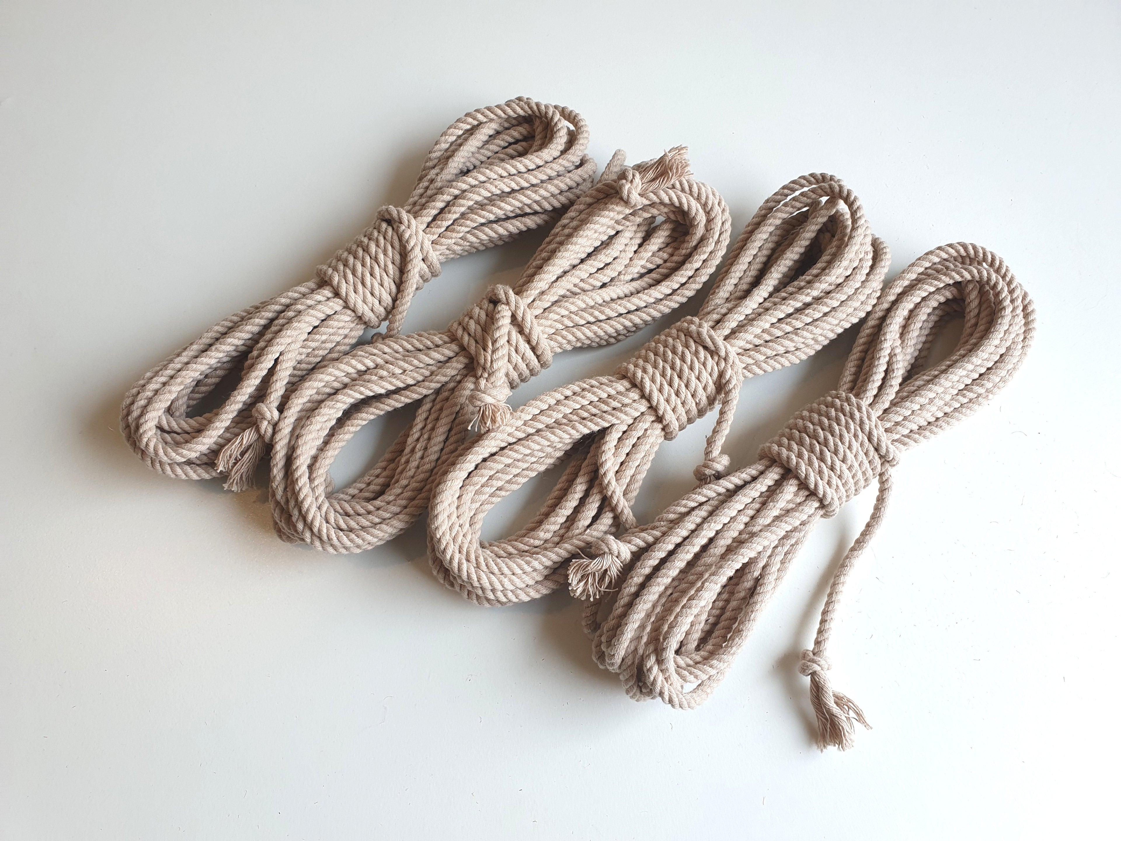 Natural Shibari Rope Cotton - Set 4×8m