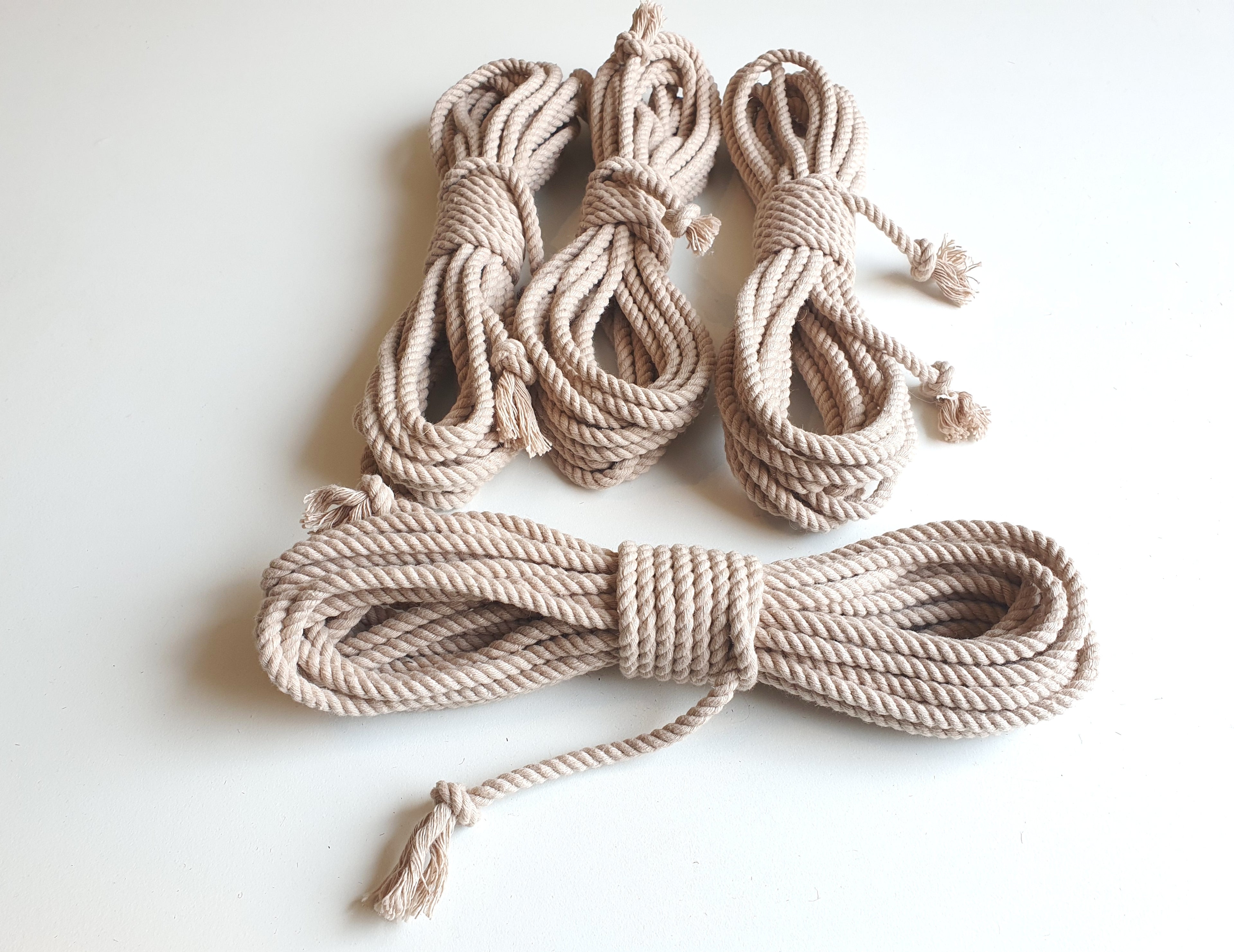 Natural Shibari Rope Cotton - Set 4×8m