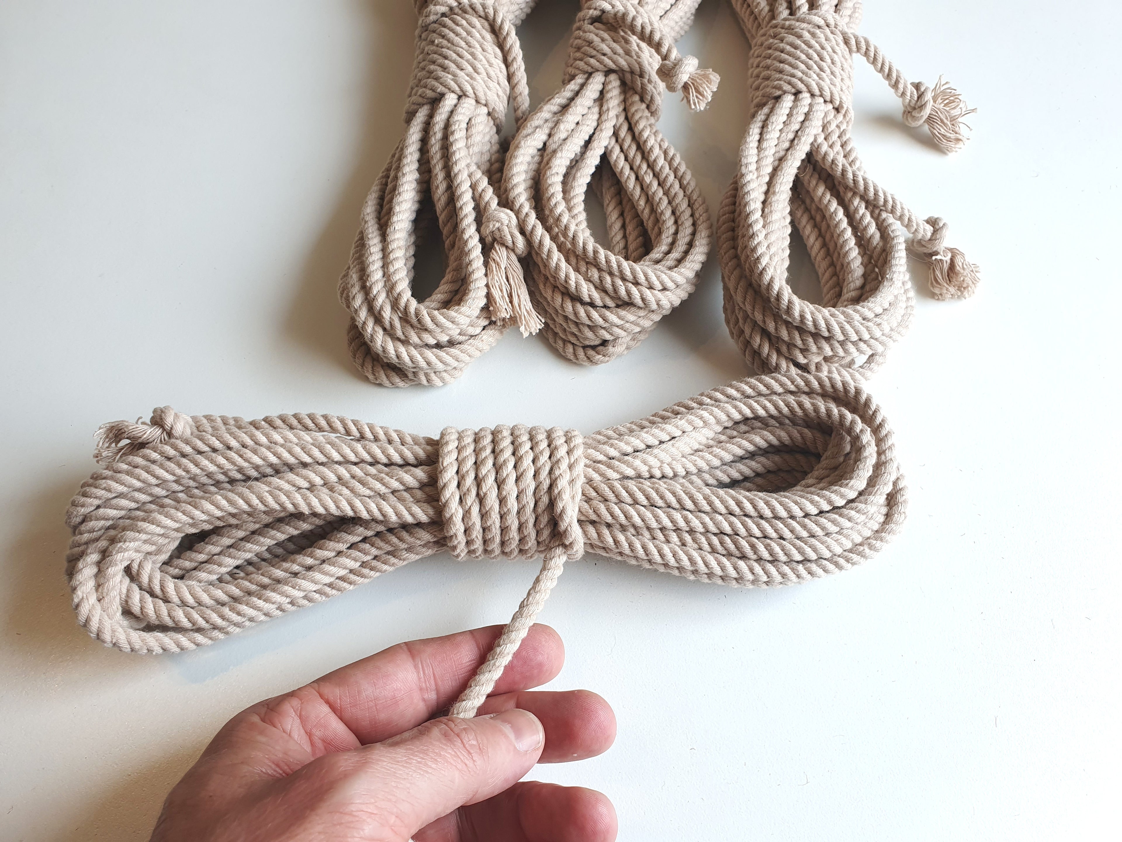 Natural Shibari Rope Cotton - Set 4×8m