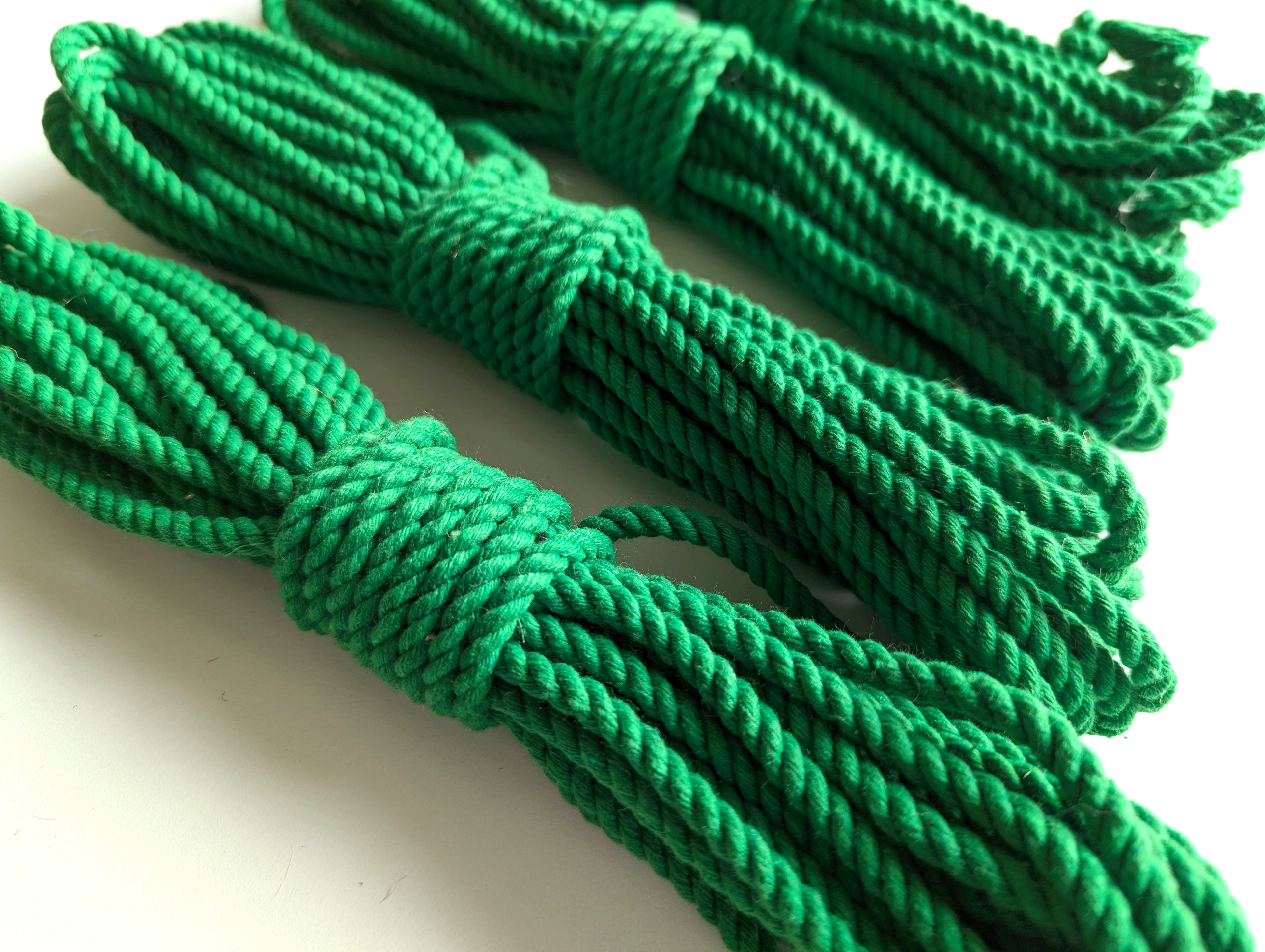 Green Shibari Rope Cotton - Set 4×8m