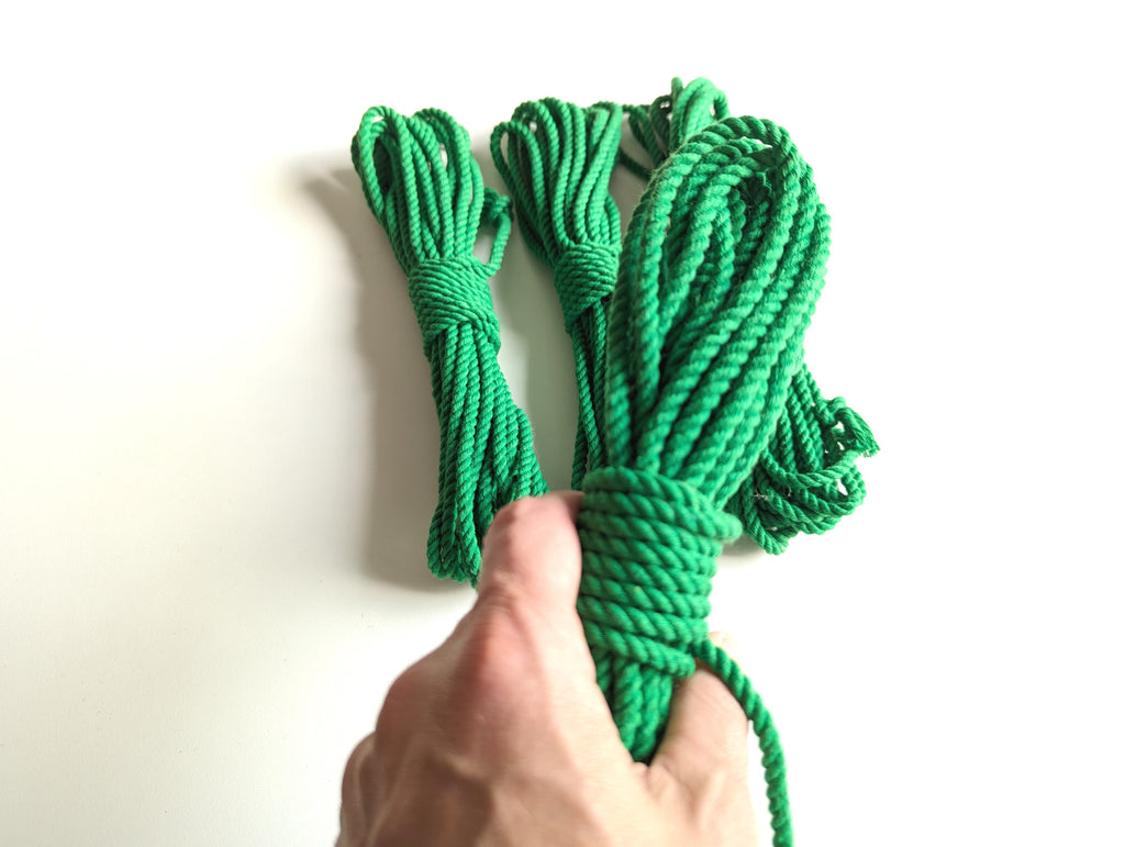 Green Shibari Rope Cotton - Set 4×8m