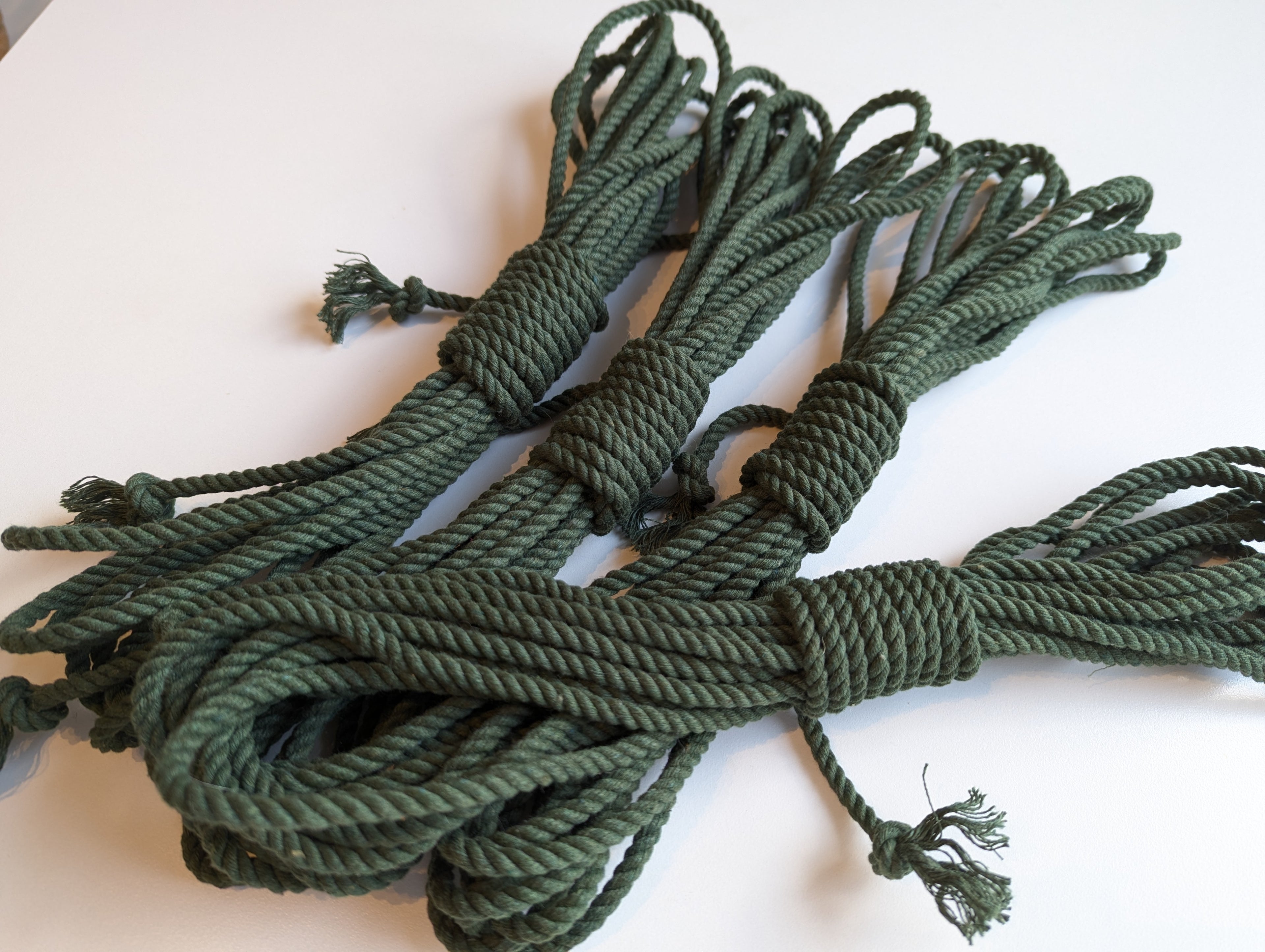 Olive Cotton Rope - Set 4×8m