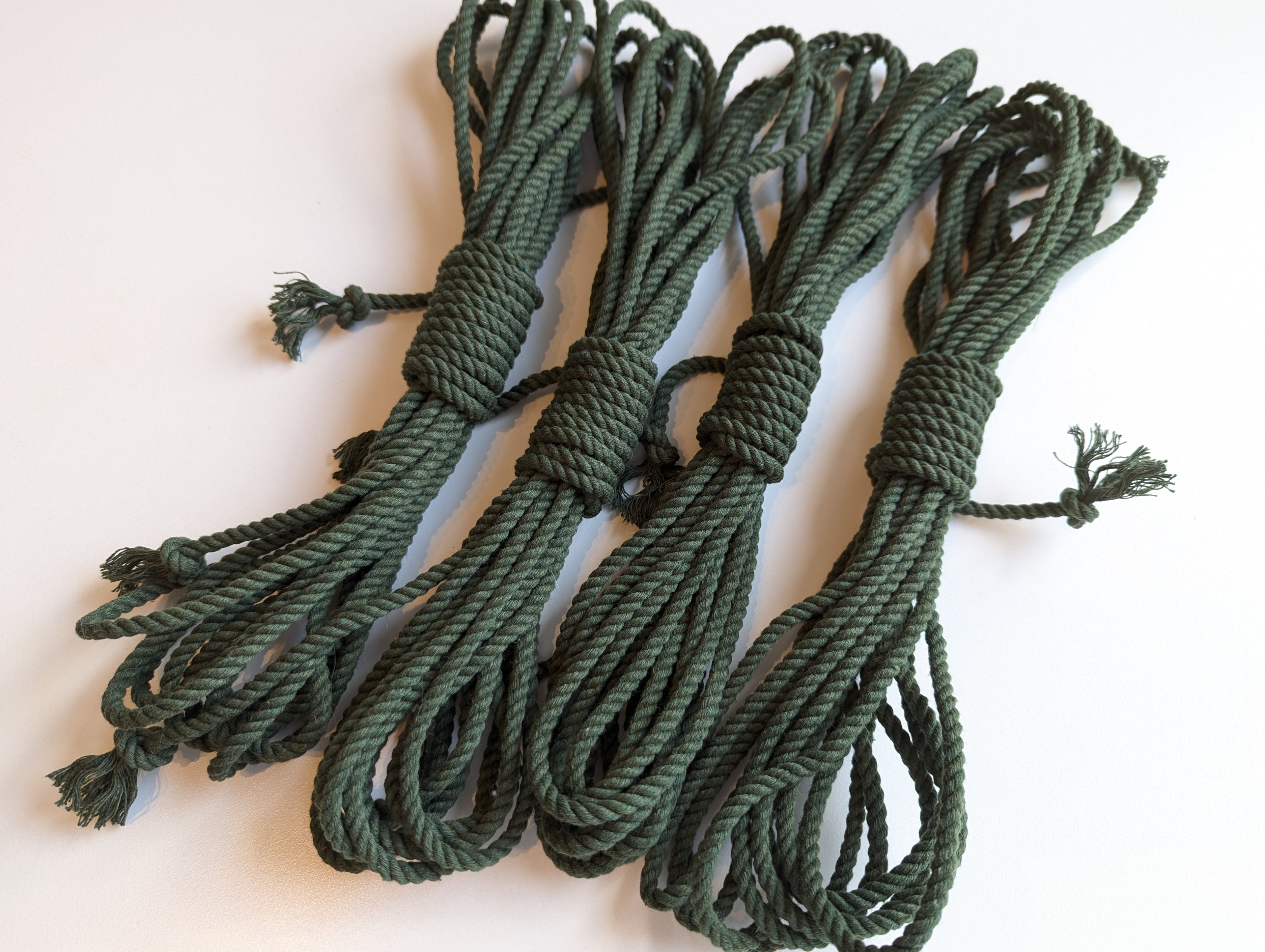 Olive Cotton Rope - Set 4×8m