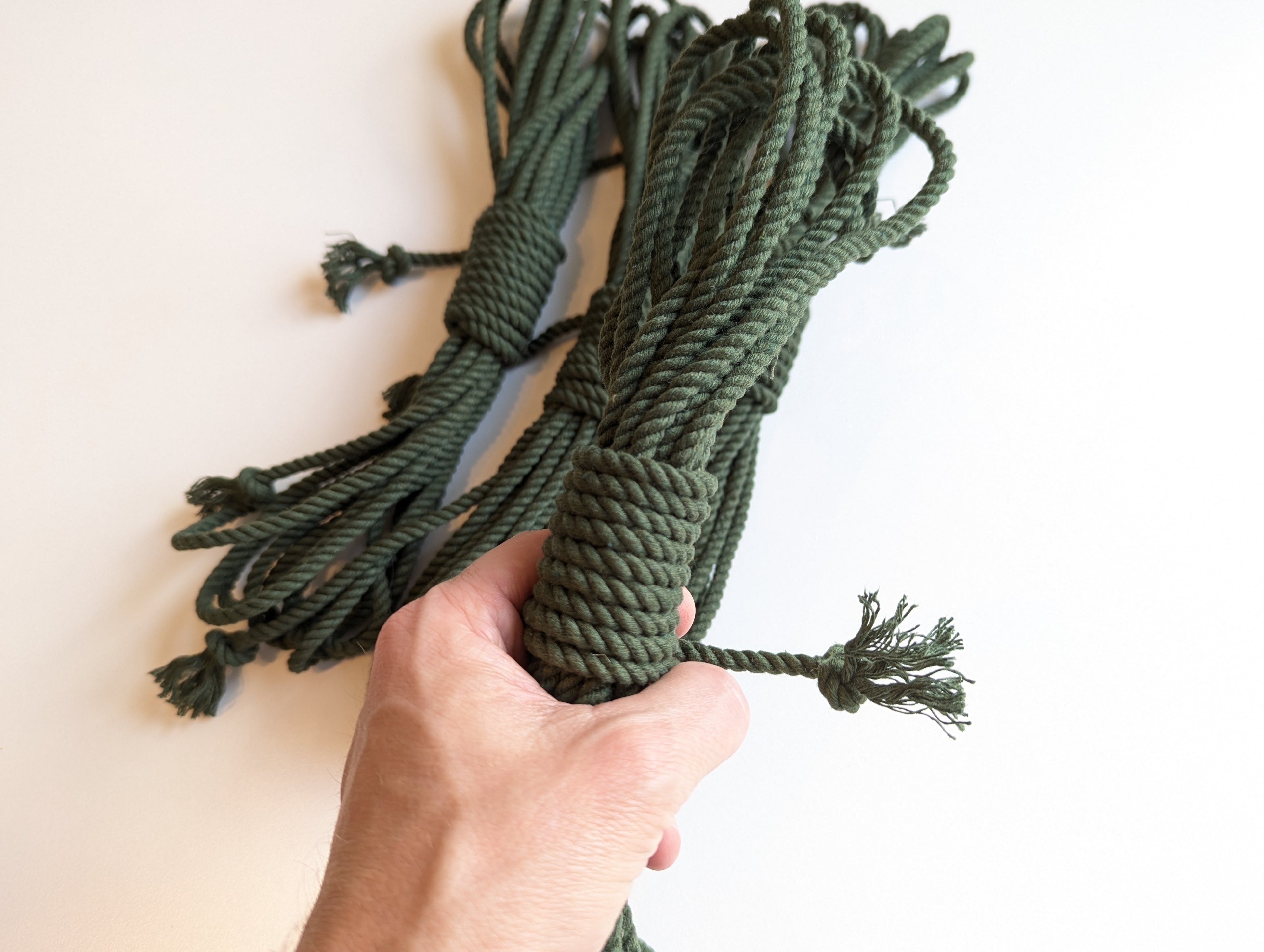 Olive Cotton Rope - Set 4×8m